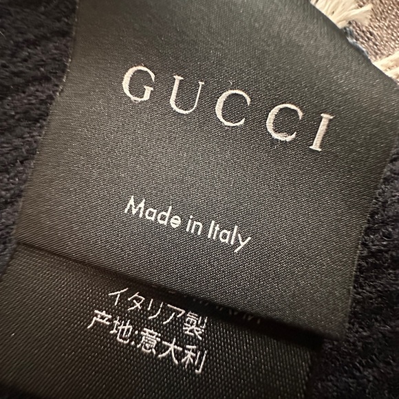 Gucci Black and Blue Men's Scarf - Picture 8 of 14